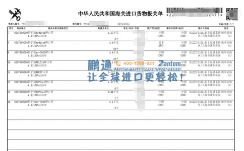 日本口罩进口报关案例2 日本口罩进口报关案例2