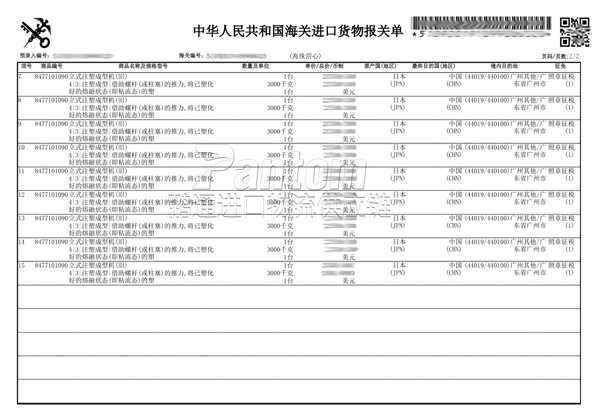 注塑机报关单2 注塑机报关单2